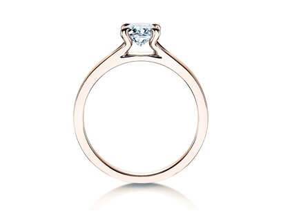Verlobungsring Modern in 14K Roségold mit Diamant 0,50ct H/SI