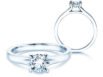 Verlobungsring Modern in Platin 950/- mit Diamant 0,50ct H/SI