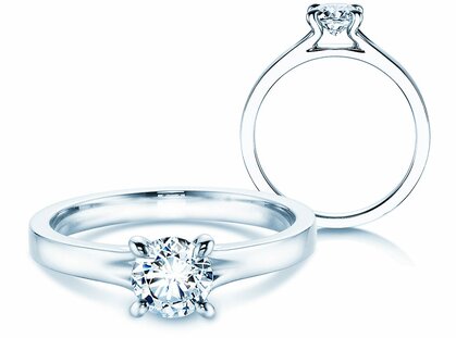 Verlobungsring Modern in Platin 950/- mit Diamant 0,50ct G/SI