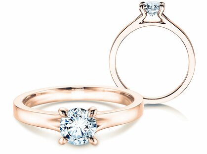 Verlobungsring Modern in 18K Roségold mit Diamant 0,50ct G/SI