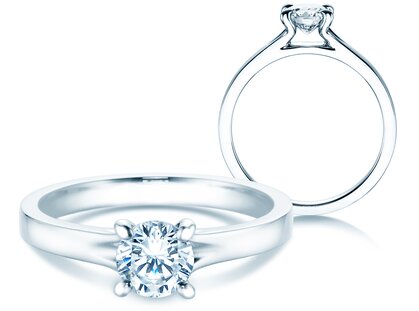 Verlobungsring Modern in Platin 950/- mit Labordiamant 0,75ct D/IF
