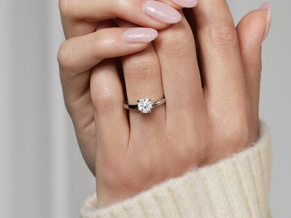 Verlobungsring Modern in 9K Weißgold mit Diamant 1,00ct G/SI