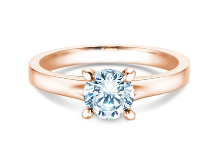 Verlobungsring Modern in 18K Roségold mit Diamant 1,00ct G/SI