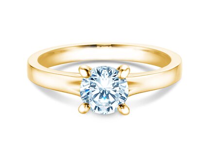 Verlobungsring Modern in 9K Gelbgold mit Diamant 1,00ct H/SI
