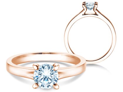 Verlobungsring Modern in 14K Roségold mit Diamant 1,00ct G/SI