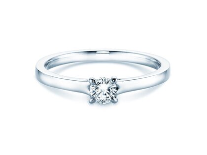 Verlobungsring Modern in 9K Weißgold mit Labordiamant 0,25ct E/VS