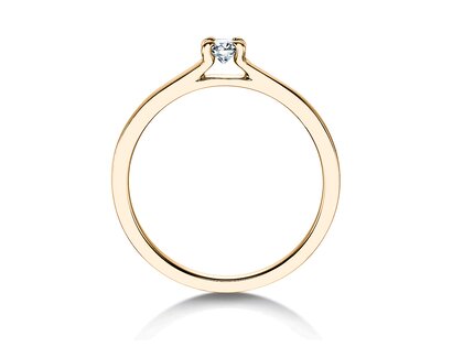 Verlobungsring Modern in Gelbgold