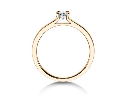 Verlobungsring Modern in 9K Gelbgold mit Diamant 0,25ct H/SI