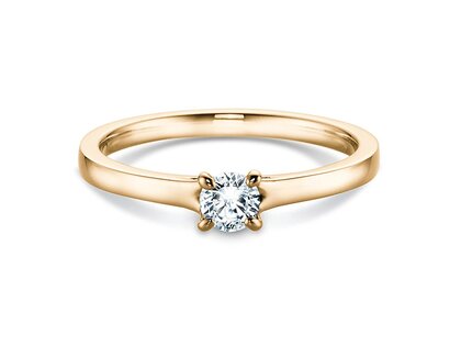 Verlobungsring Modern in 9K Gelbgold mit Diamant 0,25ct H/SI
