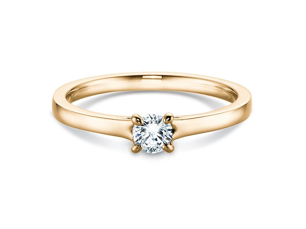 Verlobungsring Modern in 9K Gelbgold mit Labordiamant 0,25ct E/VS
