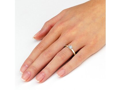 Verlobungsring Modern in 9K Gelbgold mit Labordiamant 0,50ct E/VS
