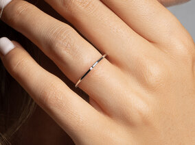 Verlobungsring Promise Petite in Silber 925/- mit Diamant 0,005ct G/SI