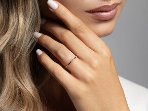 Verlobungsring Promise Petite in 9K Weißgold mit Diamant 0,005ct G/SI