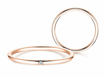 Verlobungsring Promise Petite in 14K Roségold mit Diamant 0,005ct G/SI