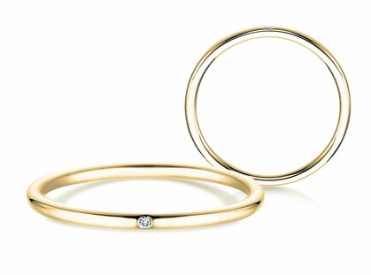 Verlobungsring Promise Petite in 18K Gelbgold mit Diamant 0,005ct