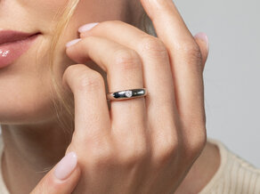 Verlobungsring Promise in Silber 925/- mit Diamant 0,10ct D/IF