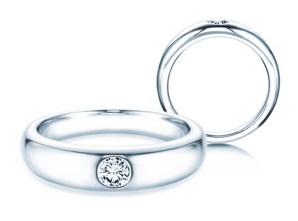 Verlobungsring Promise in 14K Weißgold mit Diamant 0,25ct H/SI