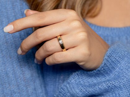 Verlobungsring Promise in 14K Weißgold mit Diamant 0,30ct G/IF