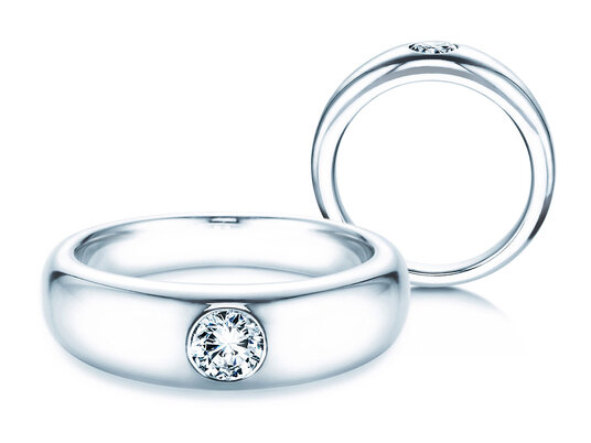Verlobungsring Promise in 18K Weißgold mit Diamant 0,30ct H/SI