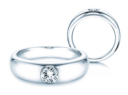Verlobungsring Promise in 14K Weißgold mit Diamant 0,40ct G/SI
