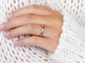 Verlobungsring Promise in Silber 925/- mit Diamant 0,05ct H/SI