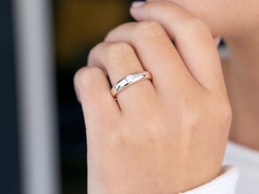 Verlobungsring Promise in 14K Weißgold mit Diamant 0,25ct H/SI