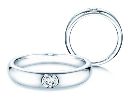 Verlobungsring Promise in Platin 950/- mit Diamant 0,15ct G/IF