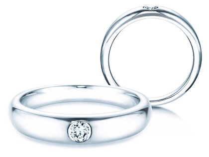 Verlobungsring Promise in Silber 925/- mit Diamant 0,10ct D/IF