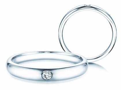 Verlobungsring Promise in Silber 925/- mit Diamant 0,03ct G/SI