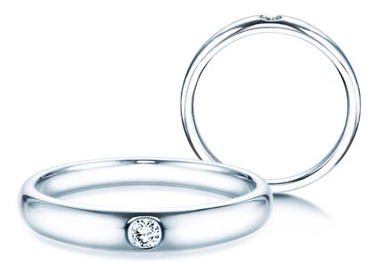 Verlobungsring Promise in Silber 925/- mit Diamant 0,05ct H/SI