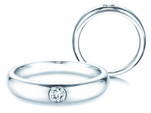 Verlobungsring Promise in Silber 925/- mit Diamant 0,10ct G/SI