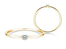 Verlobungsring Pure in 9K Gelbgold mit Diamant 0,04ct G/SI