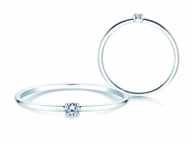 Verlobungsring Pure in 9K Weißgold mit Diamant 0,04ct G/SI