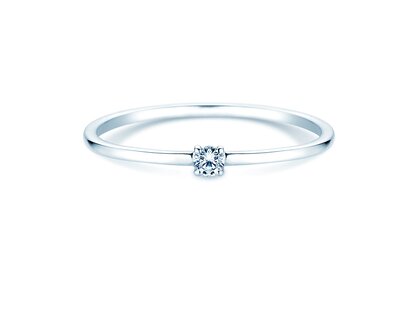 Verlobungsring Pure in 9K Weißgold mit Diamant 0,04ct G/SI