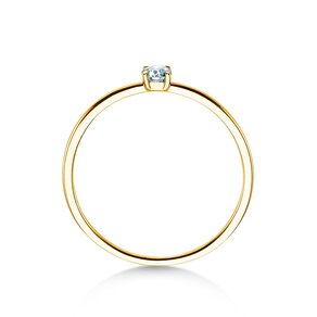 Verlobungsring Pure in 14K Gelbgold mit Diamant 0,08ct G/SI