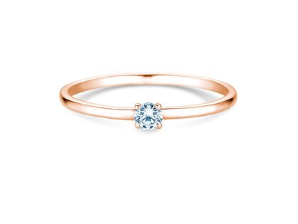 Verlobungsring Pure in 18K Roségold mit Diamant 0,08ct G/SI