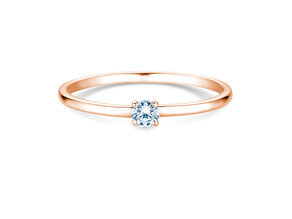 Verlobungsring Pure in 18K Roségold mit Diamant 0,08ct G/SI