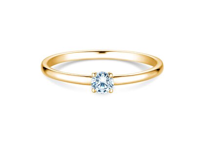 Verlobungsring Pure in 14K Gelbgold mit Diamant 0,13ct G/SI
