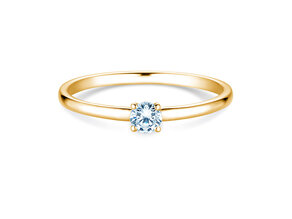 Verlobungsring Pure in 14K Gelbgold mit Diamant 0,13ct G/SI