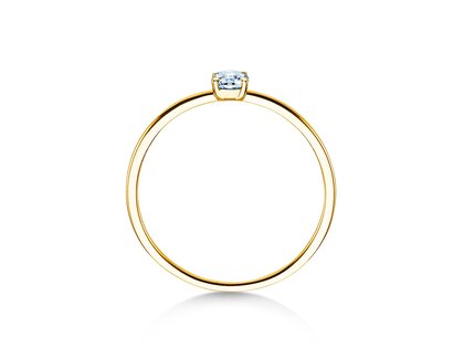 Verlobungsring Pure in 14K Gelbgold mit Diamant 0,13ct G/SI