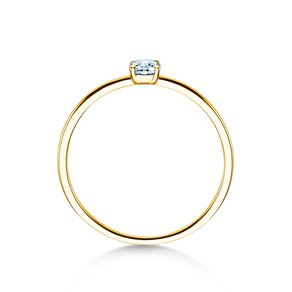 Verlobungsring Pure in 14K Gelbgold mit Diamant 0,13ct G/SI