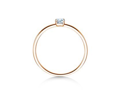 Verlobungsring Pure in 14K Roségold mit Diamant 0,13ct G/SI