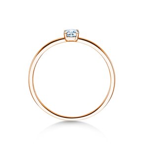 Verlobungsring Pure in 14K Roségold mit Diamant 0,13ct G/SI