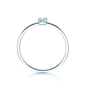 Verlobungsring Pure in 14K Weißgold mit Diamant 0,13ct G/SI