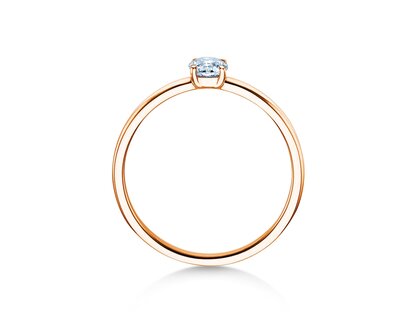 Verlobungsring Pure in 9K Roségold mit Diamant 0,23ct G/SI