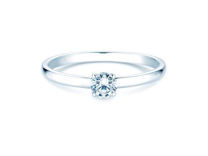 Verlobungsring Pure in 9K Weißgold mit Diamant 0,23ct H/SI