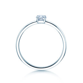 Verlobungsring Pure in 9K Weißgold mit Diamant 0,23ct H/SI