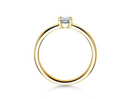 Verlobungsring Pure in 14K Gelbgold mit Diamant 0,30ct G/SI