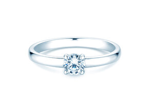 Verlobungsring Pure in 9K Weißgold mit Diamant 0,30ct H/SI