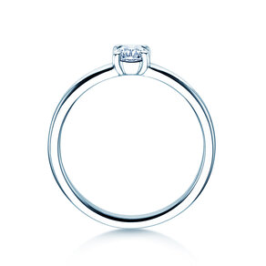 Verlobungsring Pure in 9K Weißgold mit Diamant 0,30ct H/SI